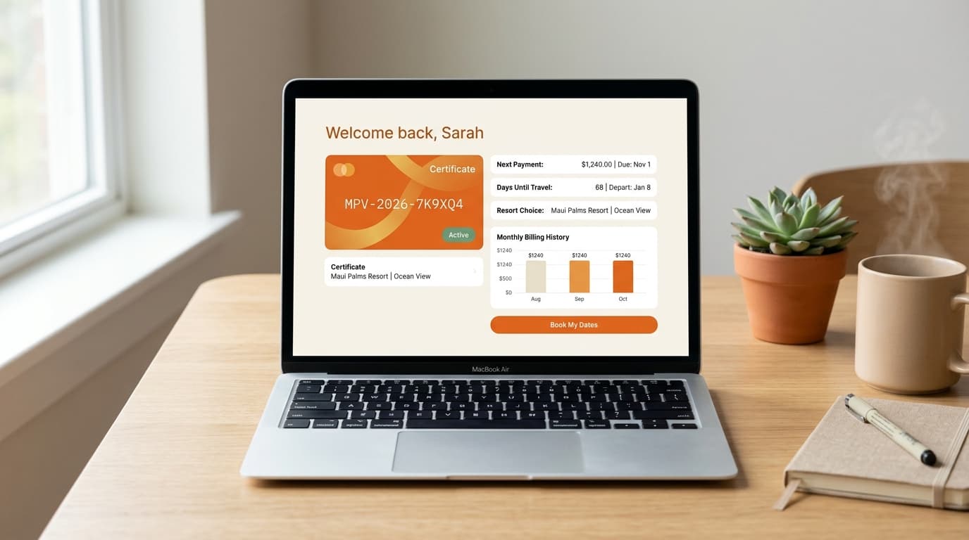 Login, see everything, book in 2 clicks