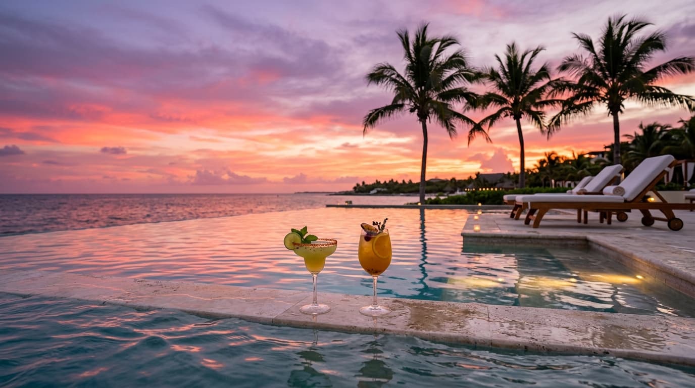 Watch the sunset from your infinity pool