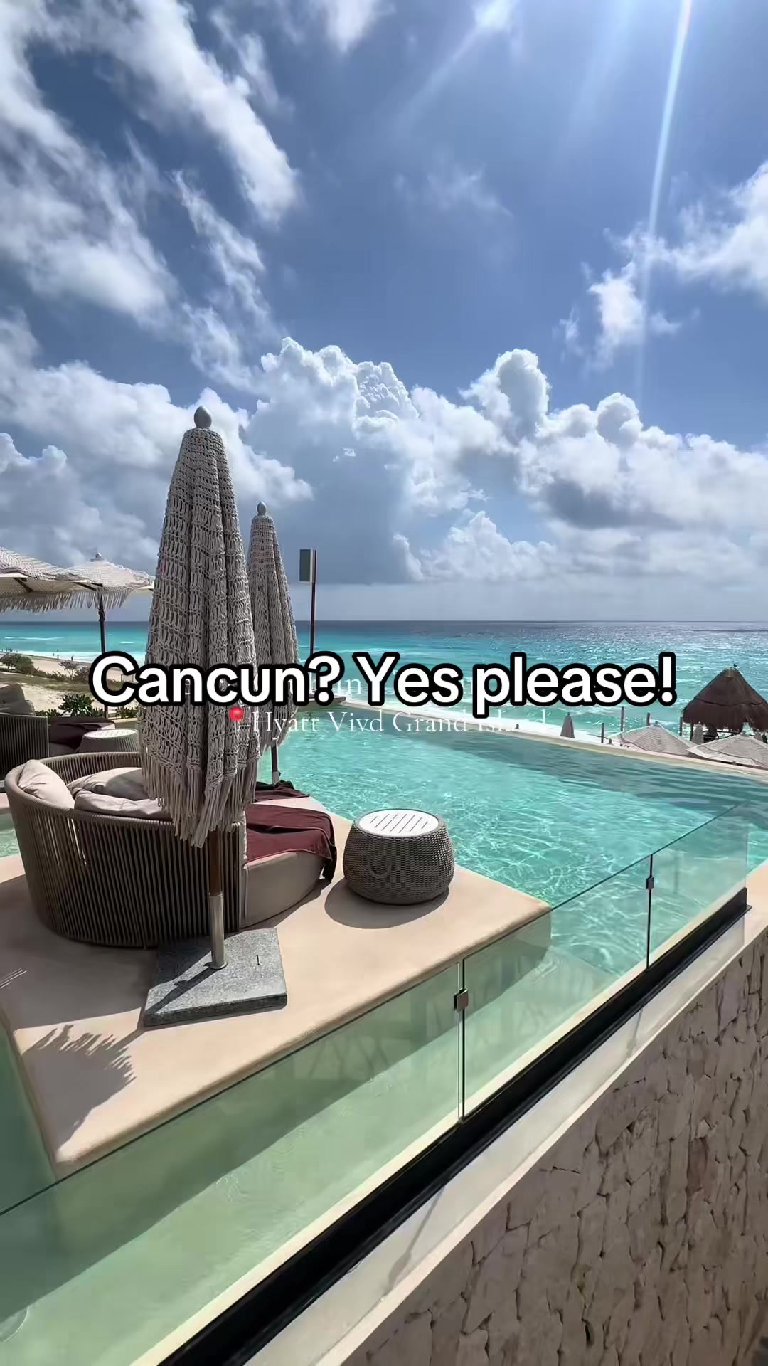 Cancun? Yes please. 🌴 ₊✩‧₊˚౨ৎ˚₊✩‧₊ ˚⟡˖ All-inclusive vacation for you and your loved ones — food, drinks, activities, everything! ₊✩‧₊˚౨ৎ˚₊