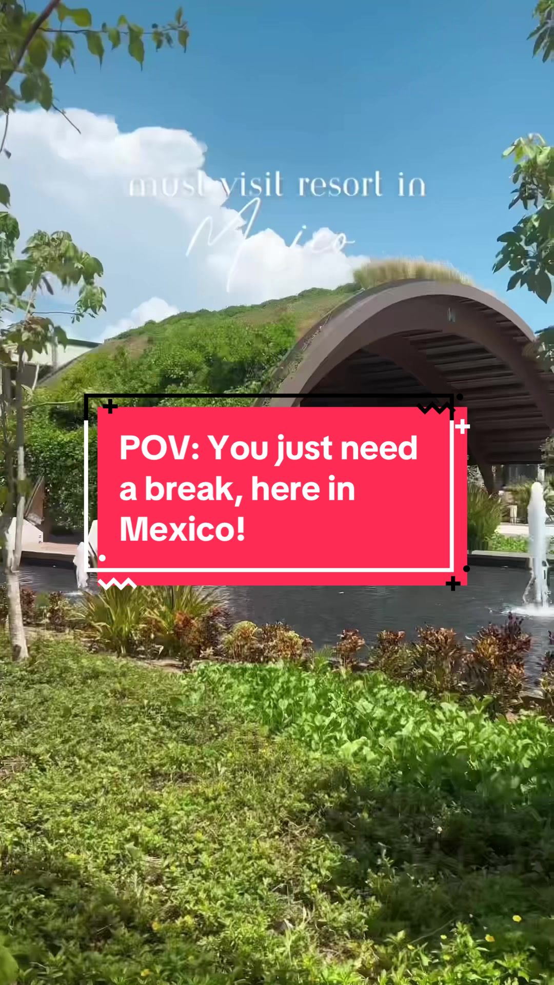 POV: You just need a break… so here’s Mexico. 𖤓 ⋆˚࿔⋆.˚ 𓇼 Mexico has insane all-inclusive resorts… unlimited food, unlimited drinks, unlimi