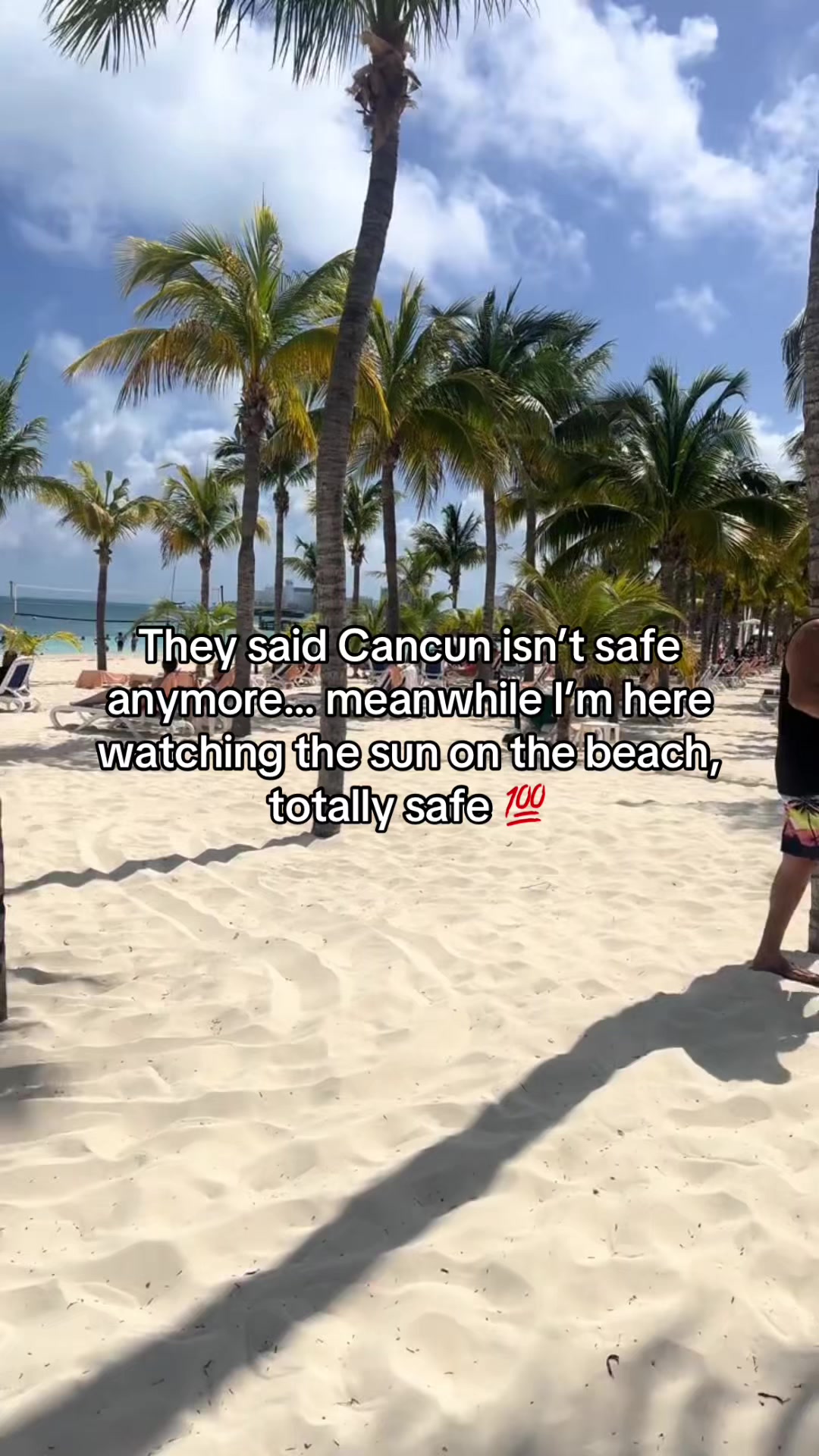 They said Cancun isn’t safe anymore… meanwhile I’m here watching the sun on the beach, totally safe! Toll-Free (US & Canada): 1-888-602-2424